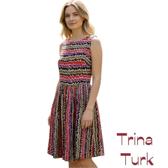 Trina Turk Dresses & Skirts - Trina Turk Pink Orange Pure Silk Sleeveless EuroGirl Feminine Dress NWOT Size 8